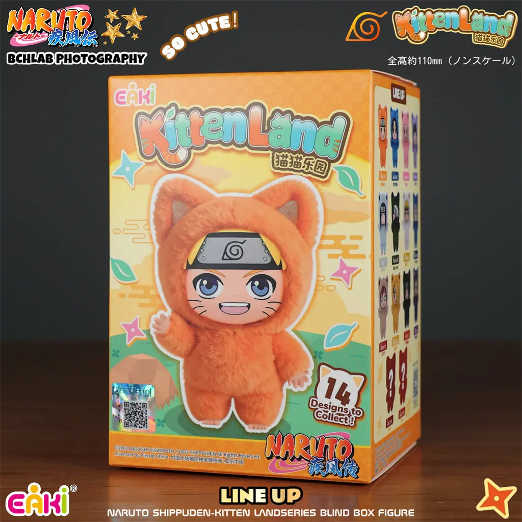 Brandneu auf Lager: Original EAKI Naruto Shippuden KittenLand Vinyl-Serie – Dritte Blindbox Plüschfigur Modellspielzeug – Weihnachtsgeschenke