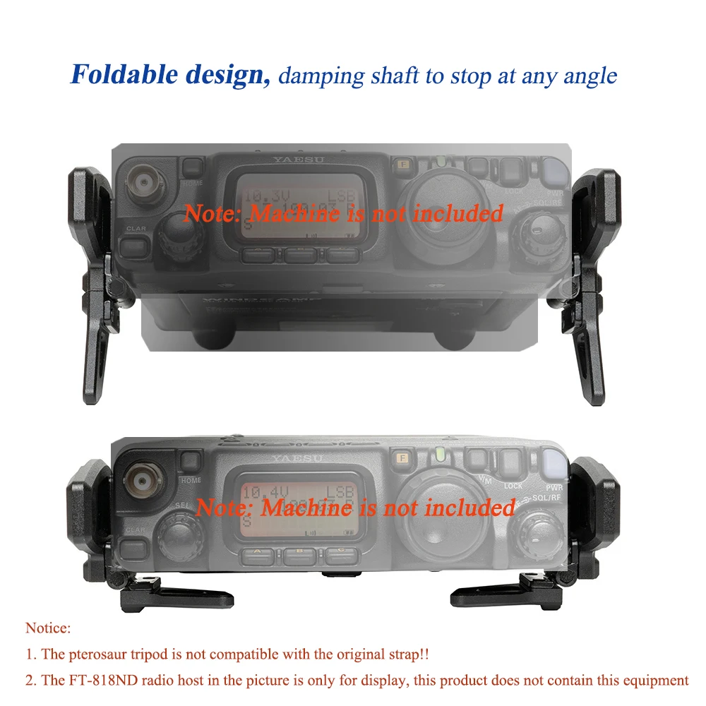 Foldable Radio Stand Bracket Aluminum Alloy For YAESU FT-818ND 817ND FT-817 FT-818 Shortwave Radios