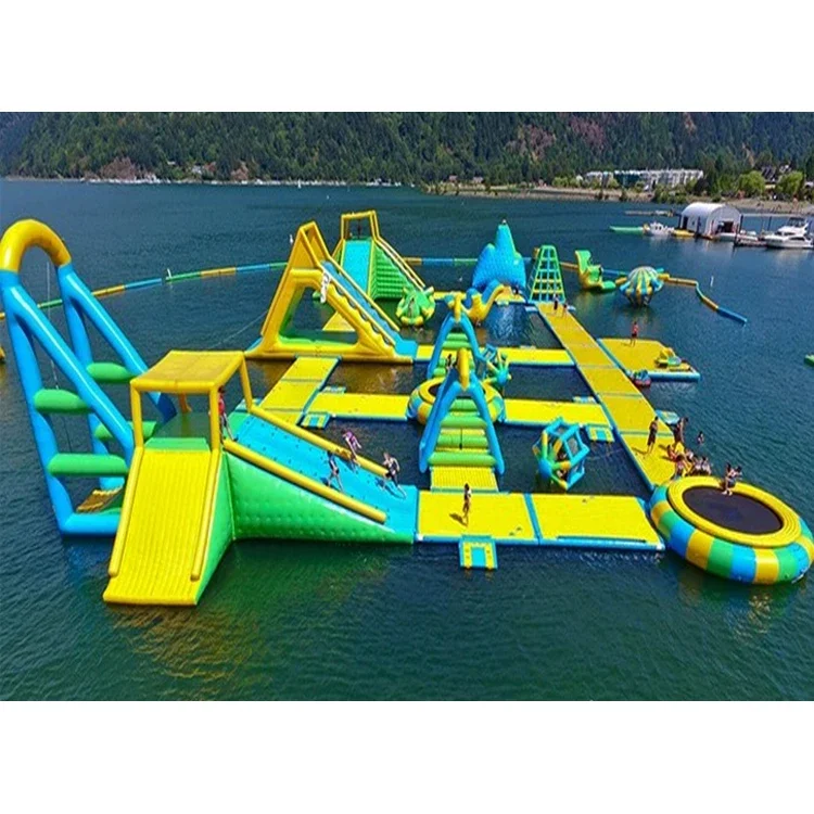 Commercial Adults Sport Aqua Water Fun Water Floating Island Inflatable Aqua Park