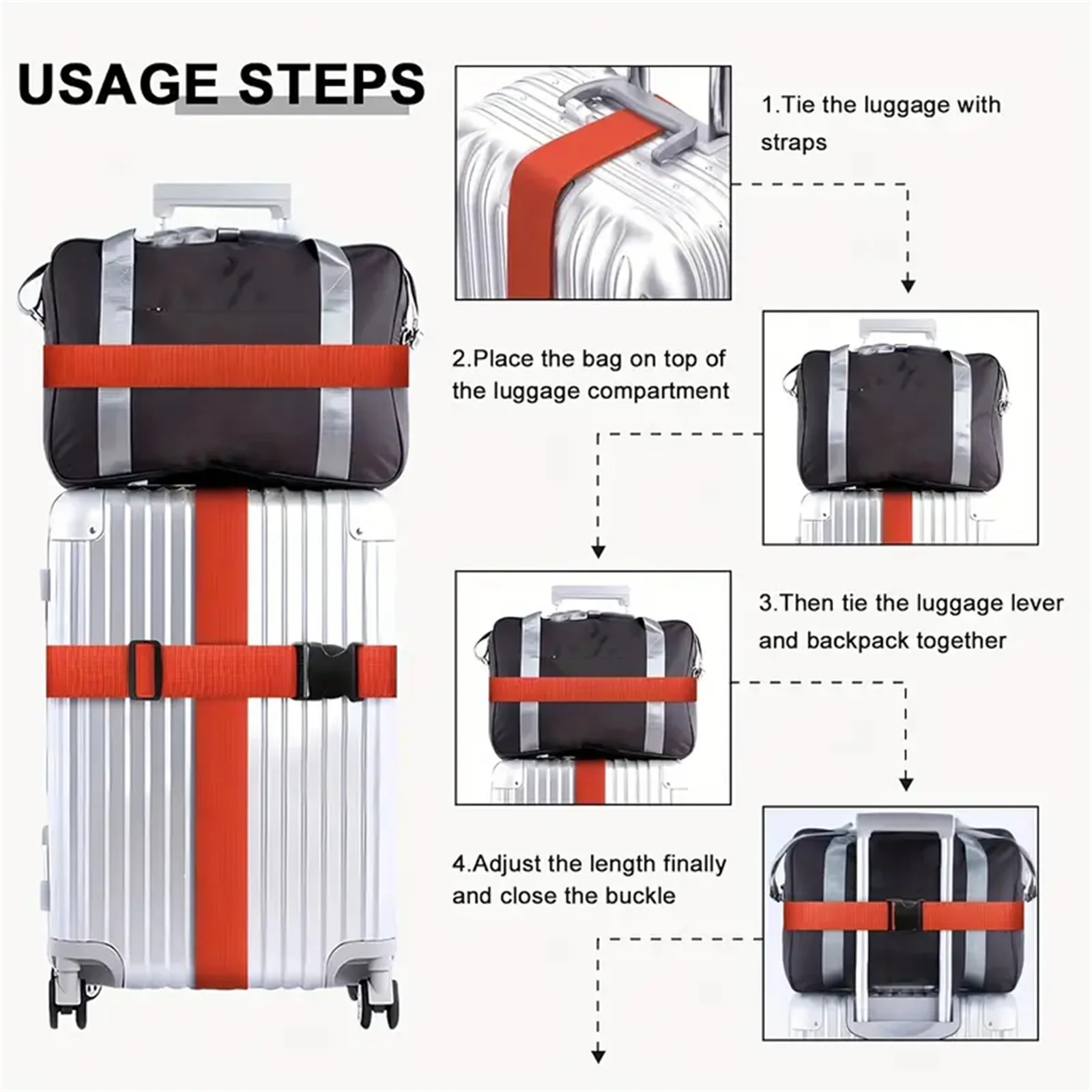 Travel Adjustable Luggage Straps Portable Bungees Easy Travel Necessary Bundling Belt protect Suitcase Accessories Items