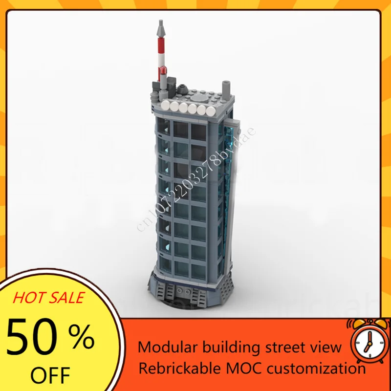 

391 шт., горячая городская ваугольная башня для мальчиков, MOC, индивидуальная модель с видом на улицу, креативная архитектура, головоломка «сделай сам», игрушка на день рождения, Рождественский подарок