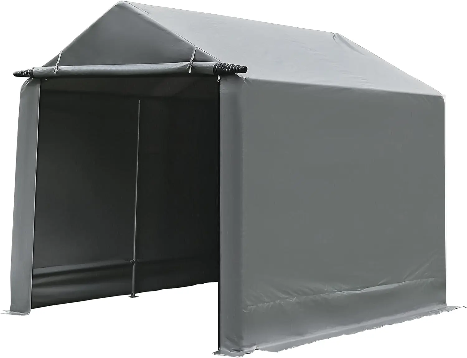 

Carport, 10x10 ft Heavy Duty Outdoor Storage Shed with Roll-up Zipper Door, Waterproof and UV Resistant Outdoor Garage