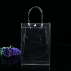 Transparent Women Handbag Fashion PVC Travel Storage Shopping Bags Large Capacity Clear Beach Bag Hand Bag Organizer Tote