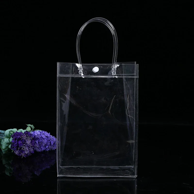 Transparent Women Handbag Fashion PVC Travel Storage Shopping Bags Large Capacity Clear Beach Bag Hand Bag Organizer Tote