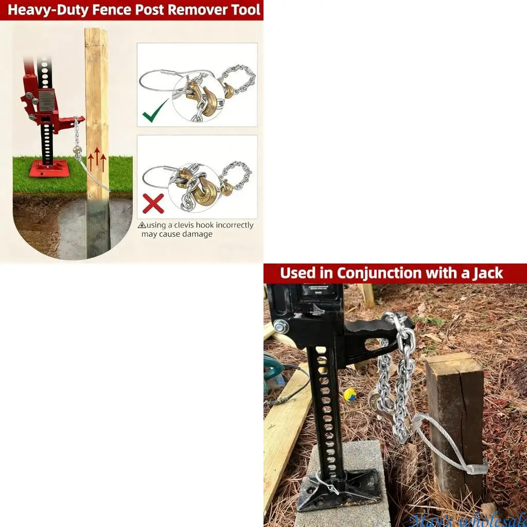 フェンスポスト引っ張りワイヤー-1-4-インチチェーンフェンス除去ツール-diy-プロフェッショナル使用クイックフェンス解体プロジェクト-448a