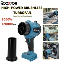 Brushless Turbo Fan Blowers 320000RPM 3000W 450M/S Electric Handheld Jet Fan Snow Leaf Dust Blowing Tool For Makita Battery