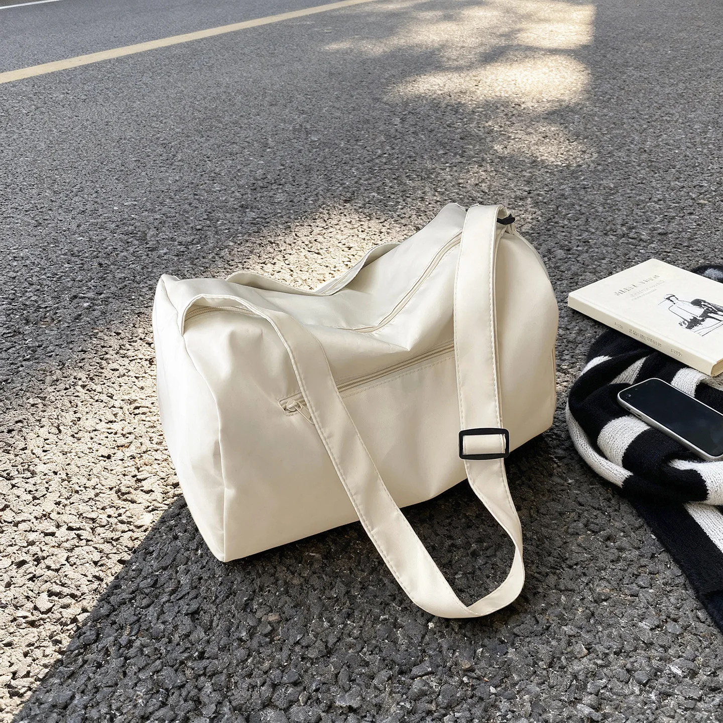 Custom Print Logo Multi Colors Wrinkle Nylon Shoulder Hobo Bag Front Zip Pocket Lightweight Daily Sports Crossbody Handbags