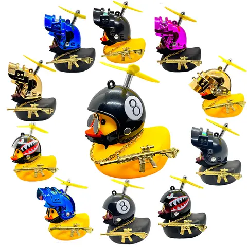 자동차 장식 자동차 오리 헬멧 깨진 바람 펜던트 고무 오리 자전거 도로 자전거 모터 헬멧 승마 사이클링 액세서리