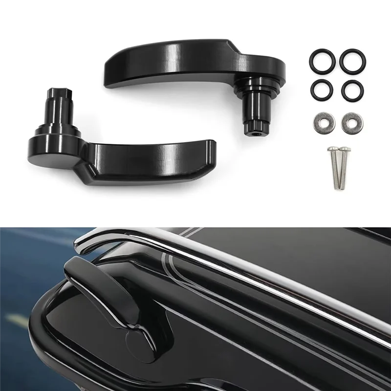 

Firmly Motorcycle Saddlebag Seat Belt Buckle Pull Rod Kit For Touring Electra Glide Road King FLHR FLTRX 14-21