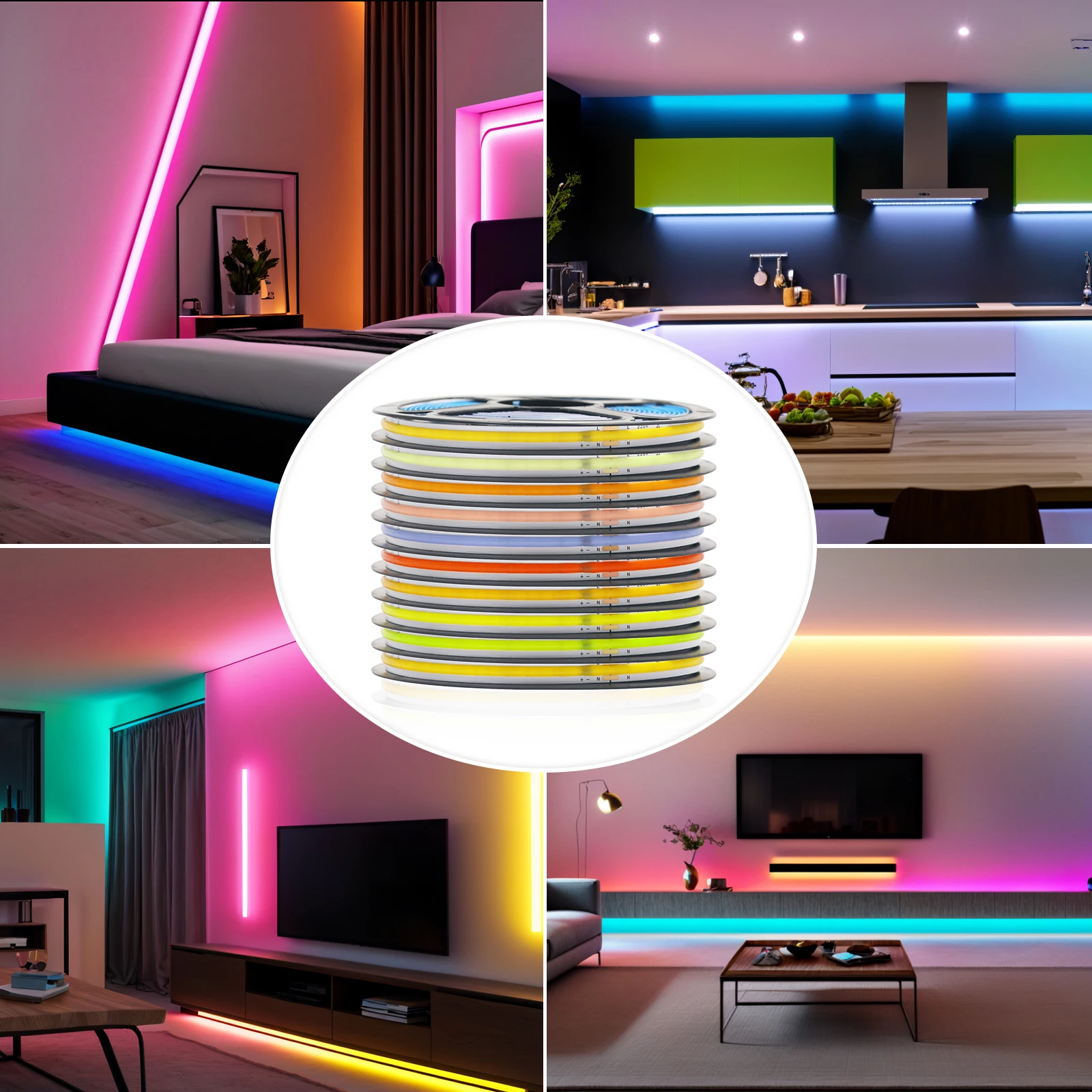 AC110V 220V COB LED 스트립 블루 레드  - Smart Home Living Room 리뷰 및 가격