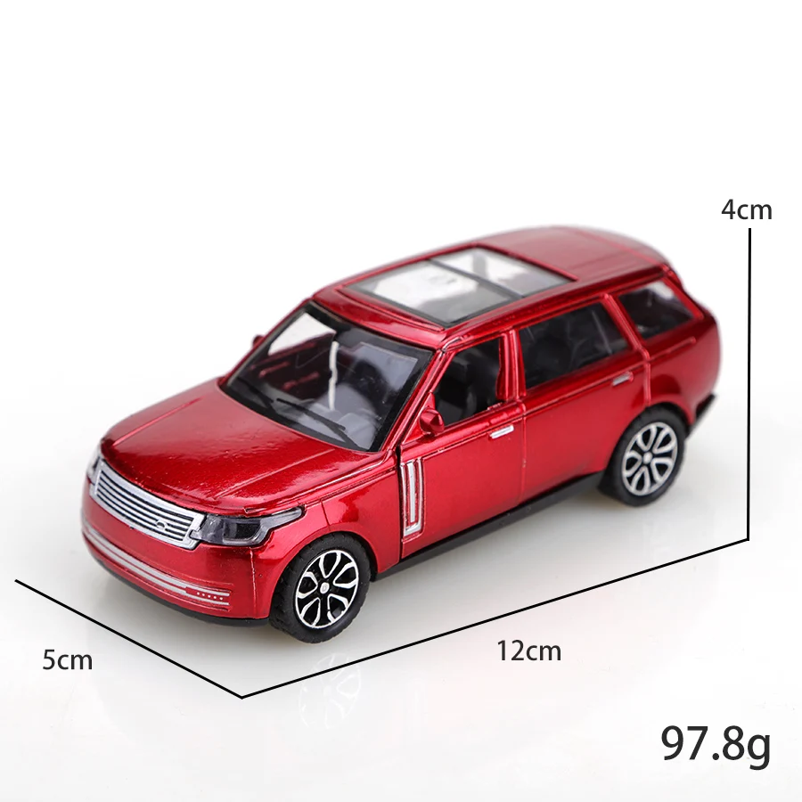 (حقيبة) 1/36 سيارة رينج روفر المقلدة ببابين، قالب معدني، لعبة للأولاد، لعبة أطفال رائعة