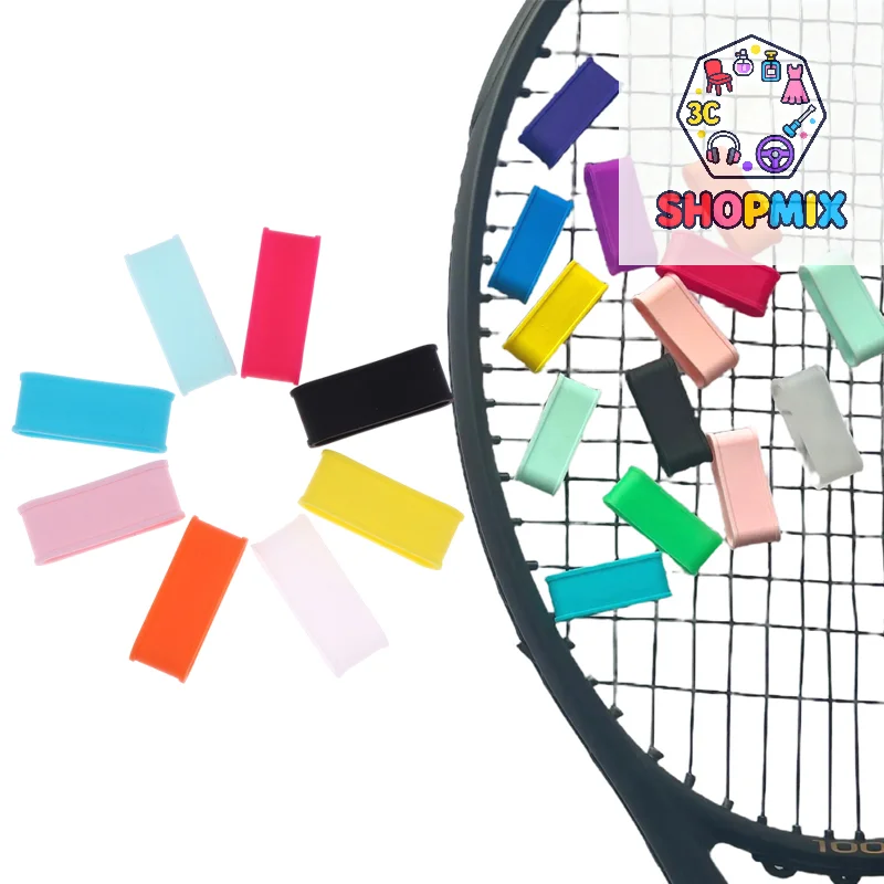 

4Pcs Silicone Tennis Racket Grip Ring Handle Closure Rubber Sweat-absorbing Band Elastic Fixed Stretchable Tennis Accessories