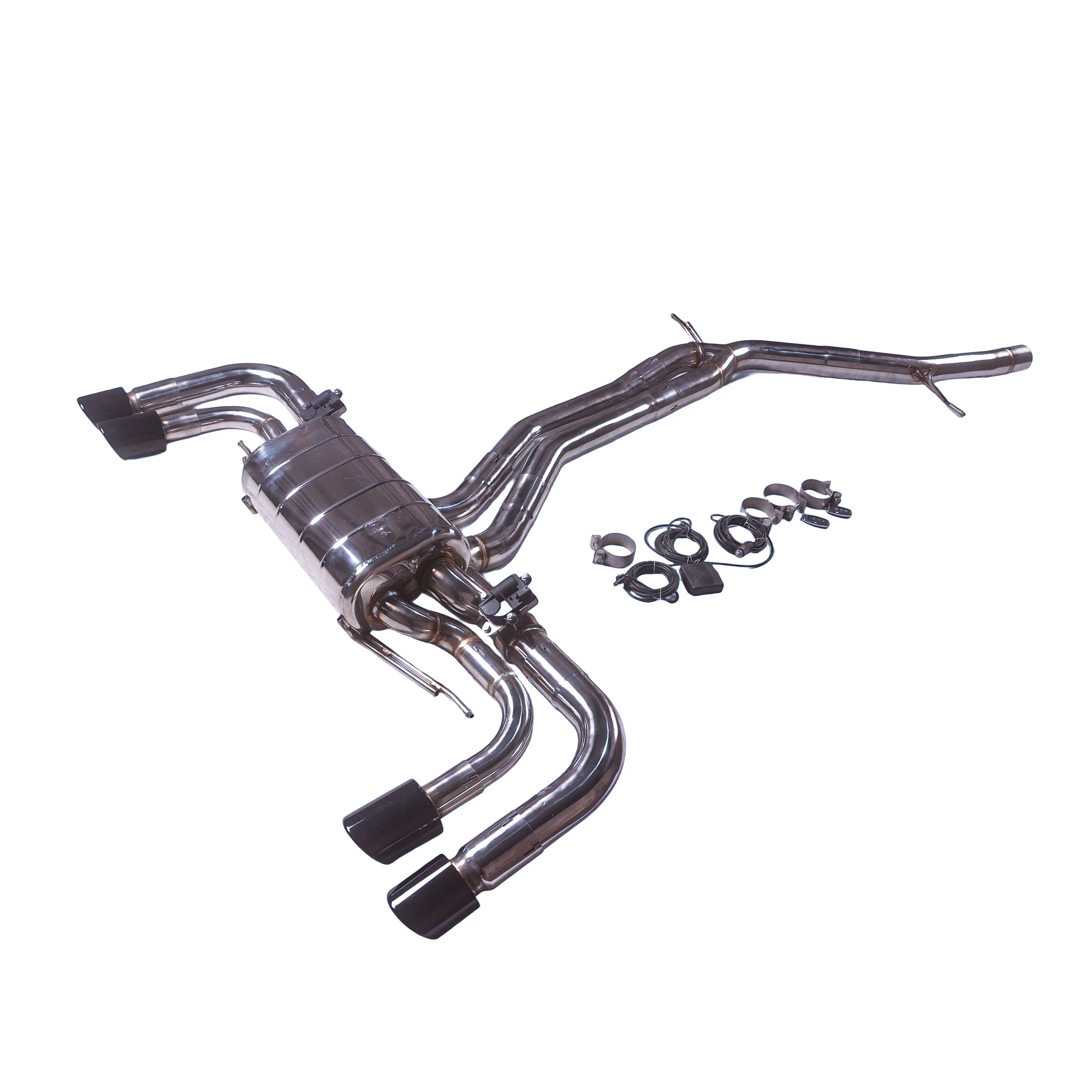 

GFC exhaust/ Suitable for 18 Porsche Cayenne 3.0T Catback 304 stainless steel performance valve exhaust system four tips