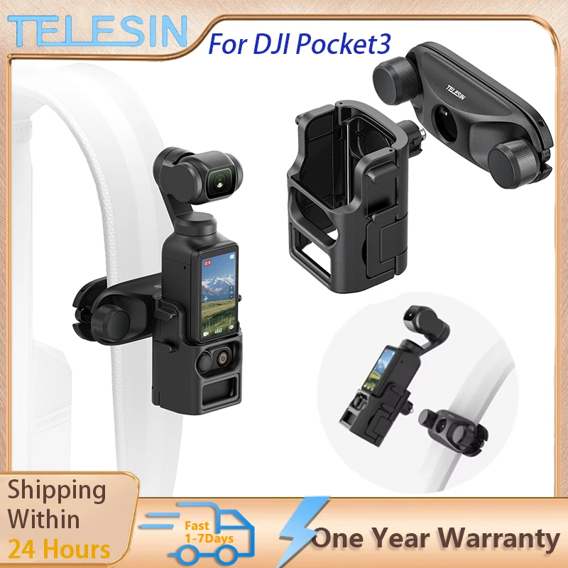 TELESIN Für DJI Pocket3 Quick Release Rucksack Kamera Halterung Einhand Quick Release Rucksack Strap Mount Quick Clip Halterung