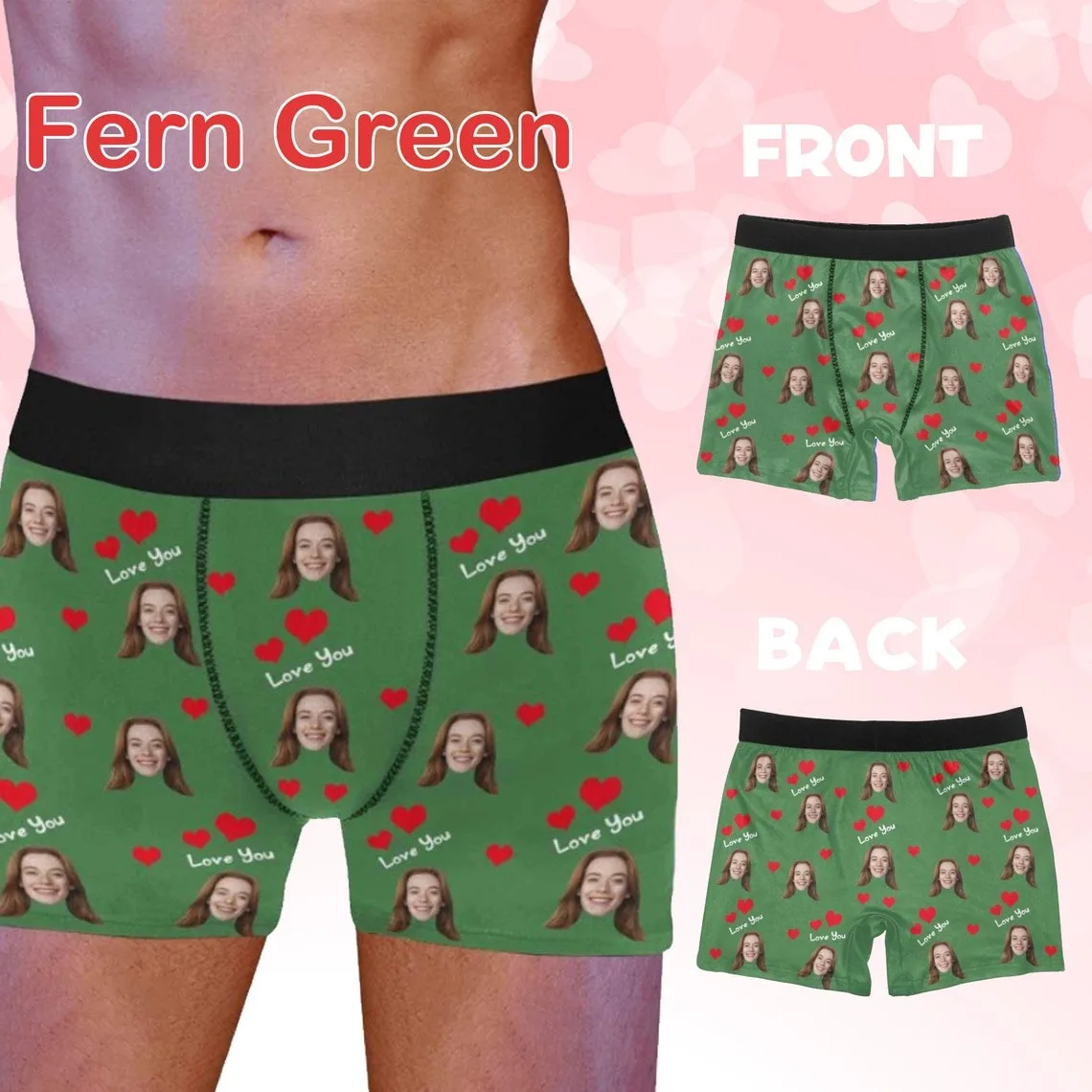 Personalized Valentine\'s Day Gift Custom Boxer Briefs With Funny Face/Photo Underwear Best Gifts For Boyfriend/Husband/Wife