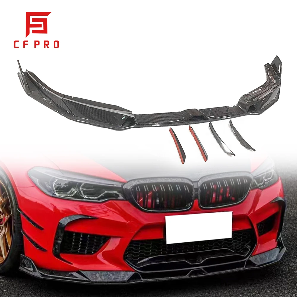 Carbon Fiber Car Front Bumper Lip Body Kit Spoiler Diffuser Guard Deflector Lips For BMW 5 Series G30