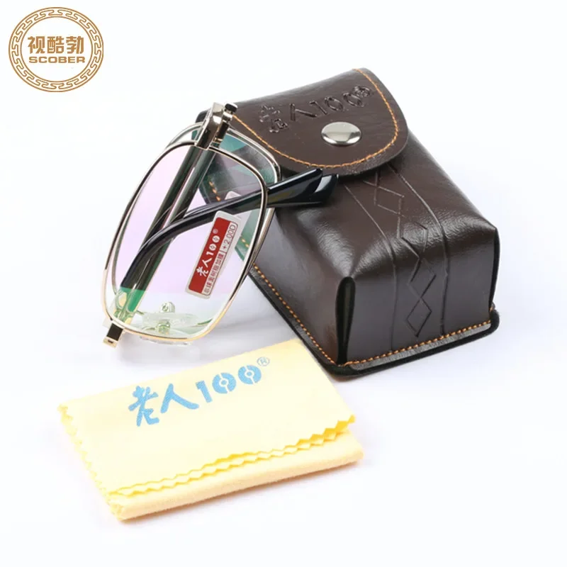 Hot Portable Belt Clip Folding Reading Glasses With Case Men +75 +175 Classic Presbyopic Glasses Women Computer Eyewear +275