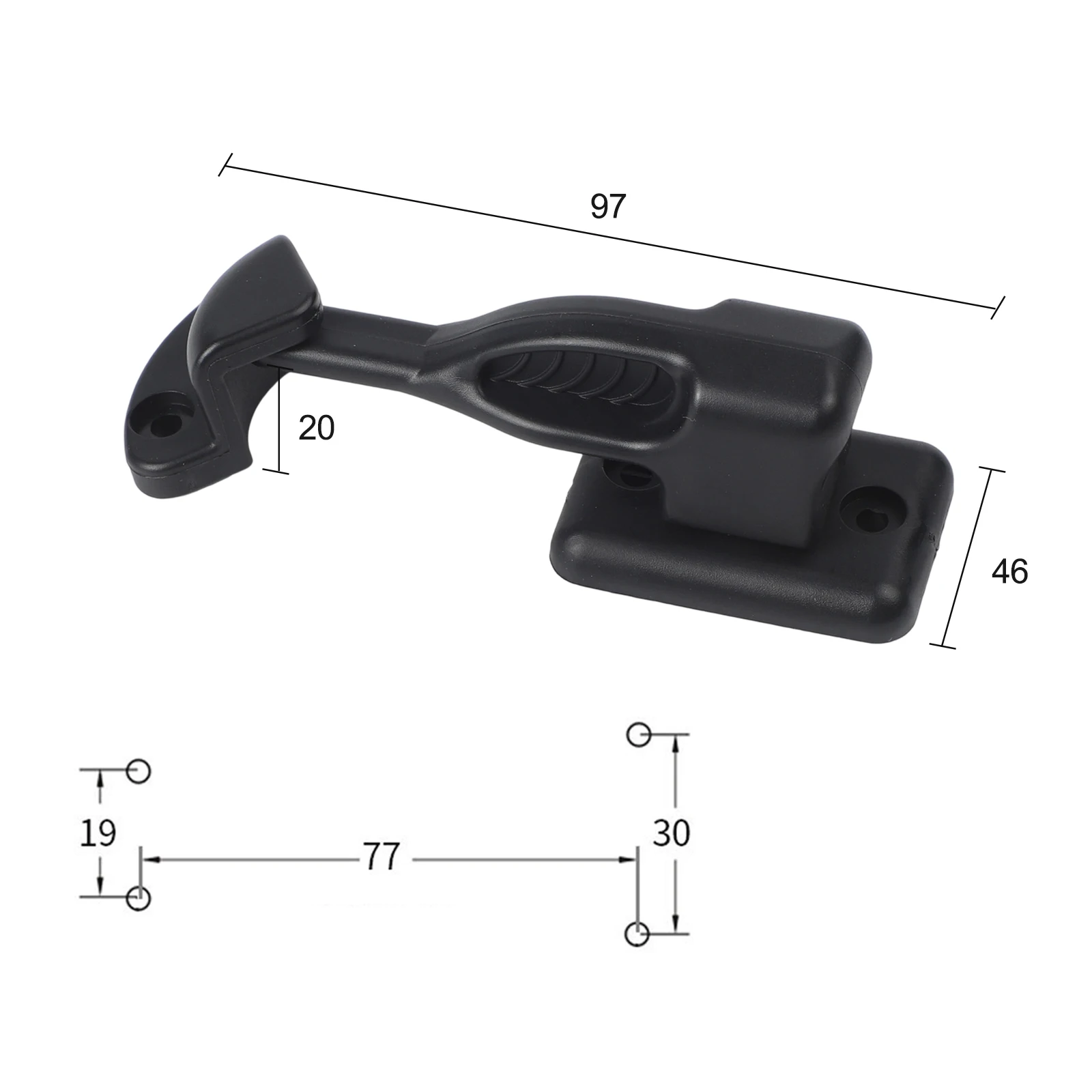97*46 مللي متر قافلة حامل الباب قفل الباب الآمن للأثاث الأثاث قفل الأثاث قفل الباب بناء قوي أنيق النهاية #3