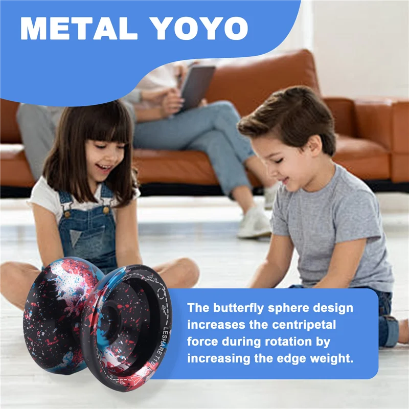 B63B-T1 BALDR Unresponsive Yoyo Competitive Yo-Yo,Alloy Yoyo For Beginners,Easy Practise Tricks,With Strings