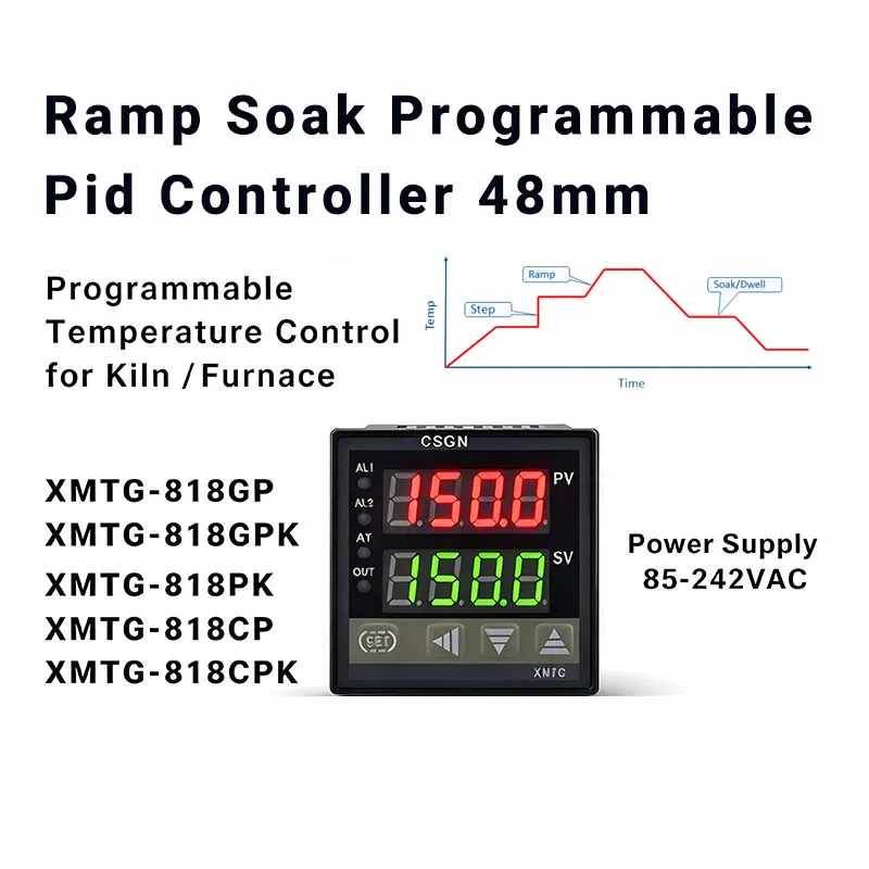 XMTG 818GP XMTG 838GP XMTG-818GPK Ramp Soak Programmable Pid Temperature Controller 48mm