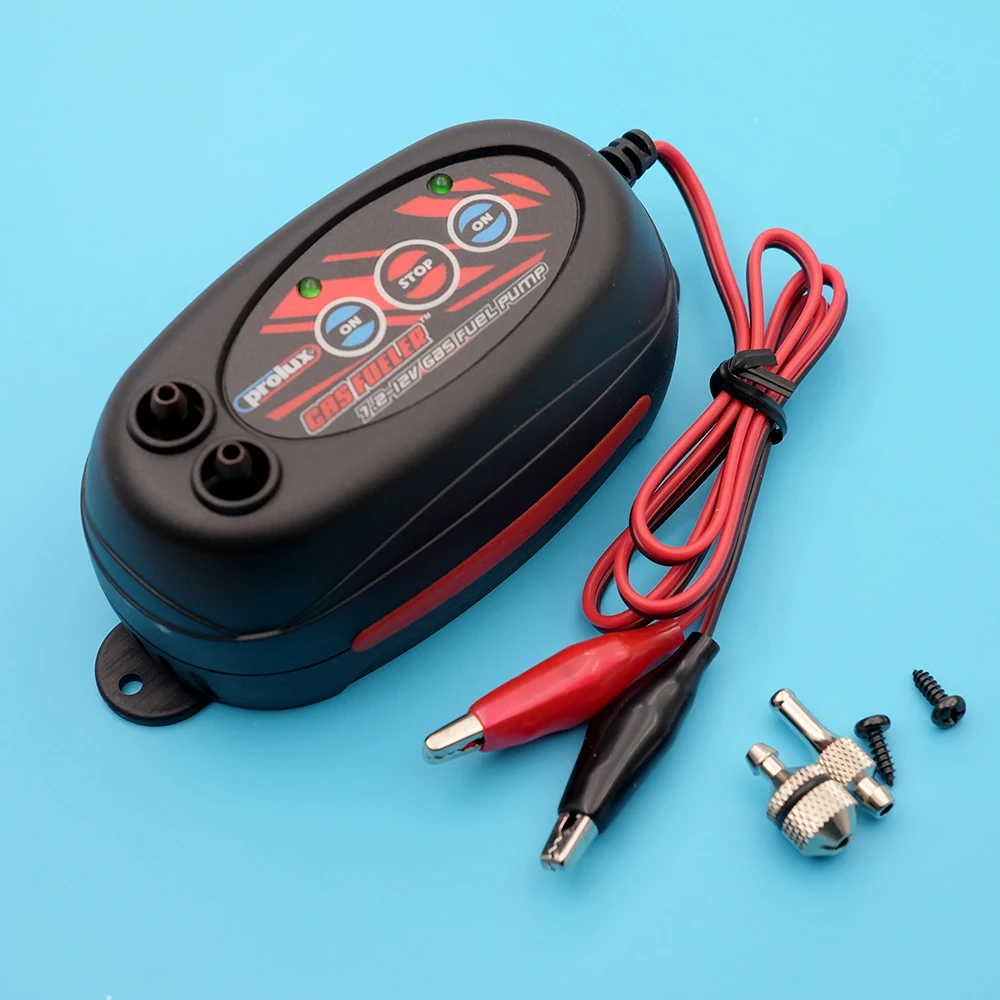 Prolux px1673 fueller rápido 7.2-12v bomba de combustível de gás elétrica para motor nitro de gás olina rc dle fix asa modelo acessórios