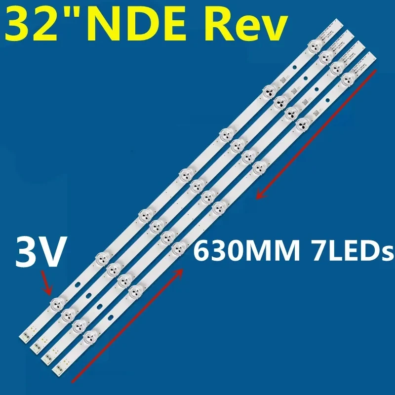 Tira de luz de fundo LED com 7 lâmpadas, 32 NDE Rev0.4, 32LS3150, 32LS3158, 32LS3159, 32LS3450, 32LS315H, 32LS341C, 32LS345B, 32LS345T-ZA, 4pcs