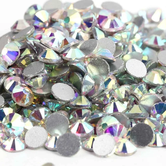 10Bags/Lot super glitter rhinestones Crystal AB Color ss3-ss50 Non HotFix FlatBack Nail Art Rhinestones,nail art decorations