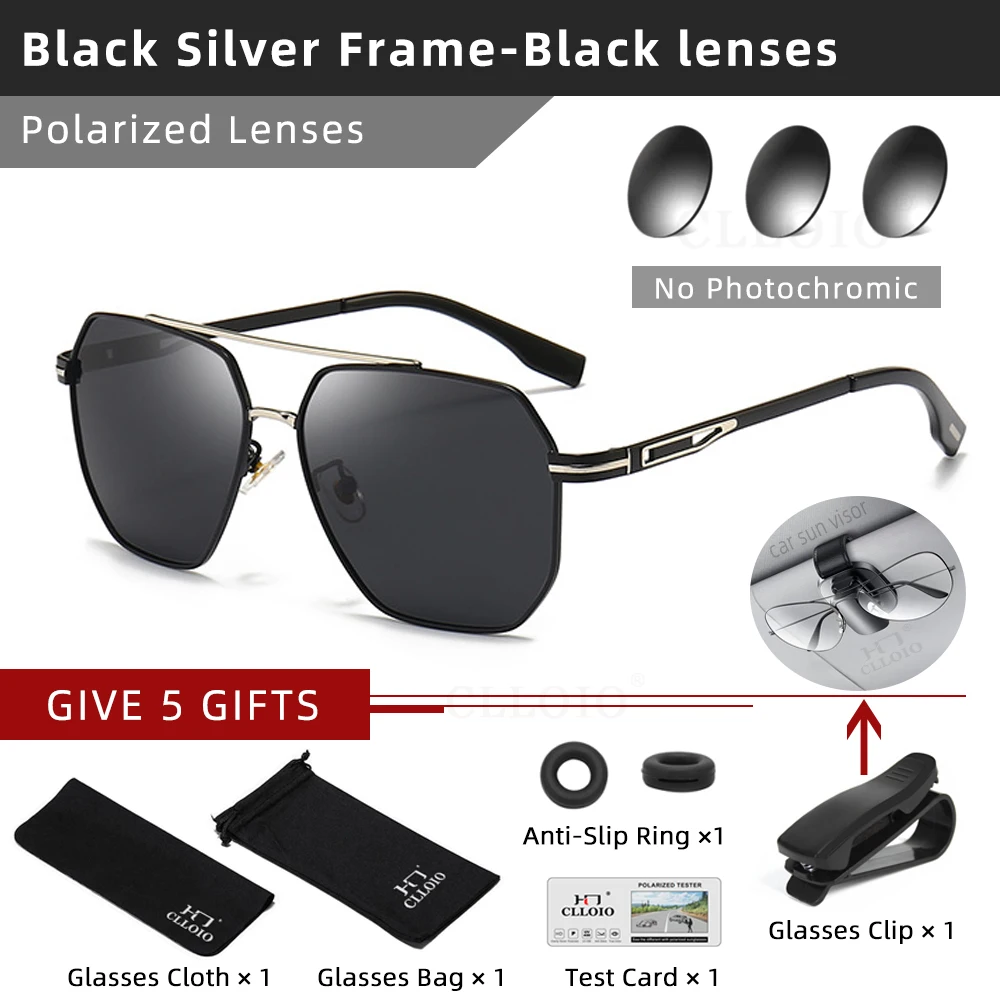 CLLOIO Neue Fashion Square Photochrome Sonnenbrille Männer Frauen Polarisierte Sonnenbrille Chameleon Anti-glare Fahren Oculos de sol