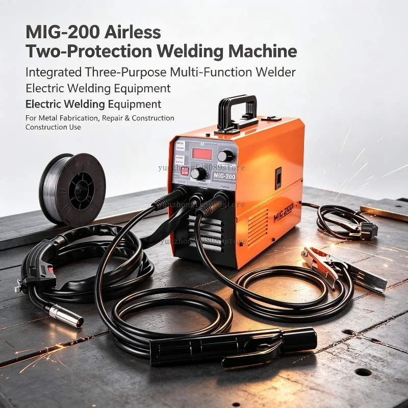 MIG-200 Airless Two-Protection Welding Machine, Integrated Three-Purpose Multi-Function Welder, Welding Equipment