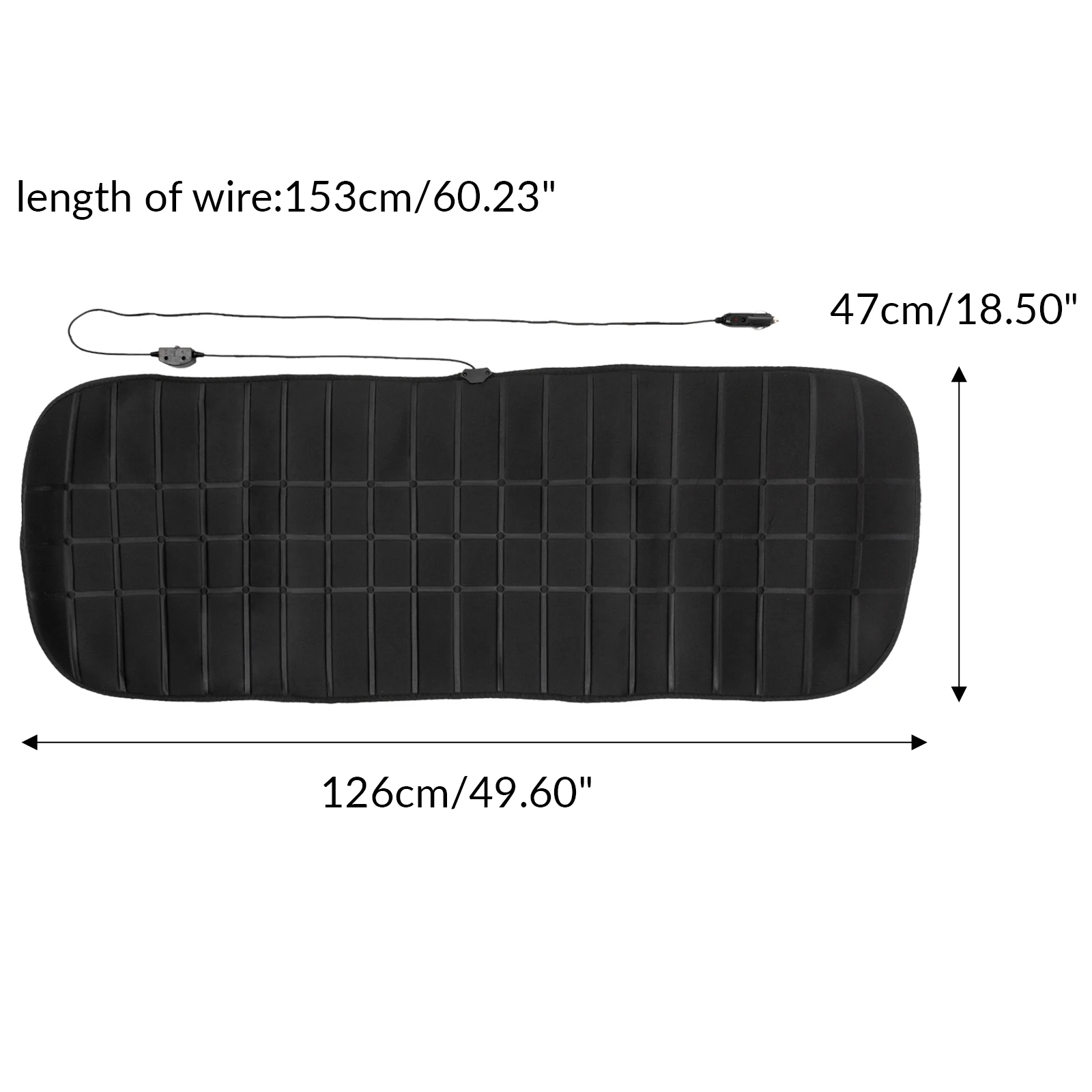 Car Heated Rear Seat Cover Cushion  2nd Row Seat Warmer 12V 24V Heating Warming Winter Pad Protector Cover Styling