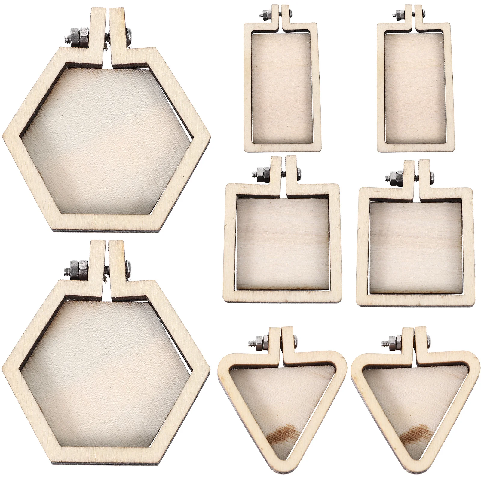 

8Pcs Mini Embroidery Frames Small Cross Stitch Rings for DIY Pendant Crafts Handmade Jewelry Embroidery Hoops Hoops for Crafts