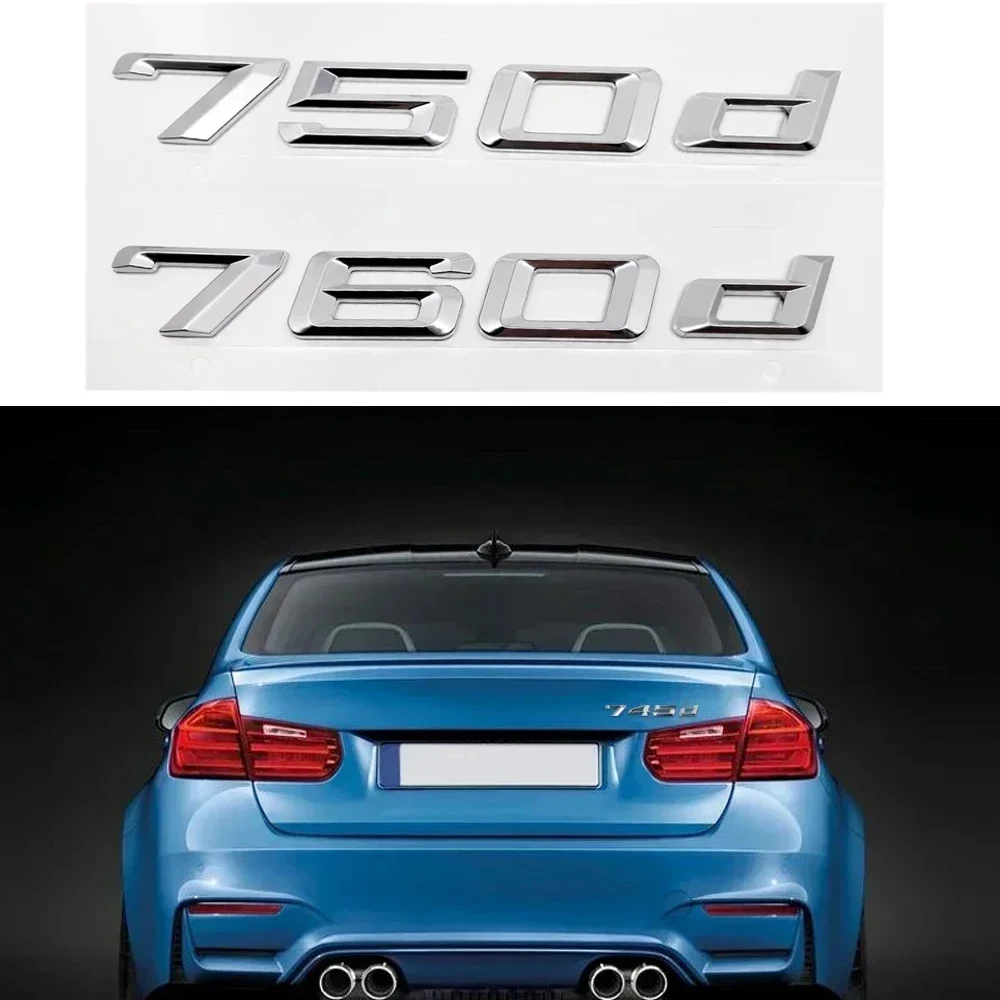 

Car Sticker for BMW G70 G11 G12 F01 F02 F04 E65 E66 E68 E38 DIY Sticker Rear Trunk Badge Plastic Decal 7 Series 745d 750d 760d