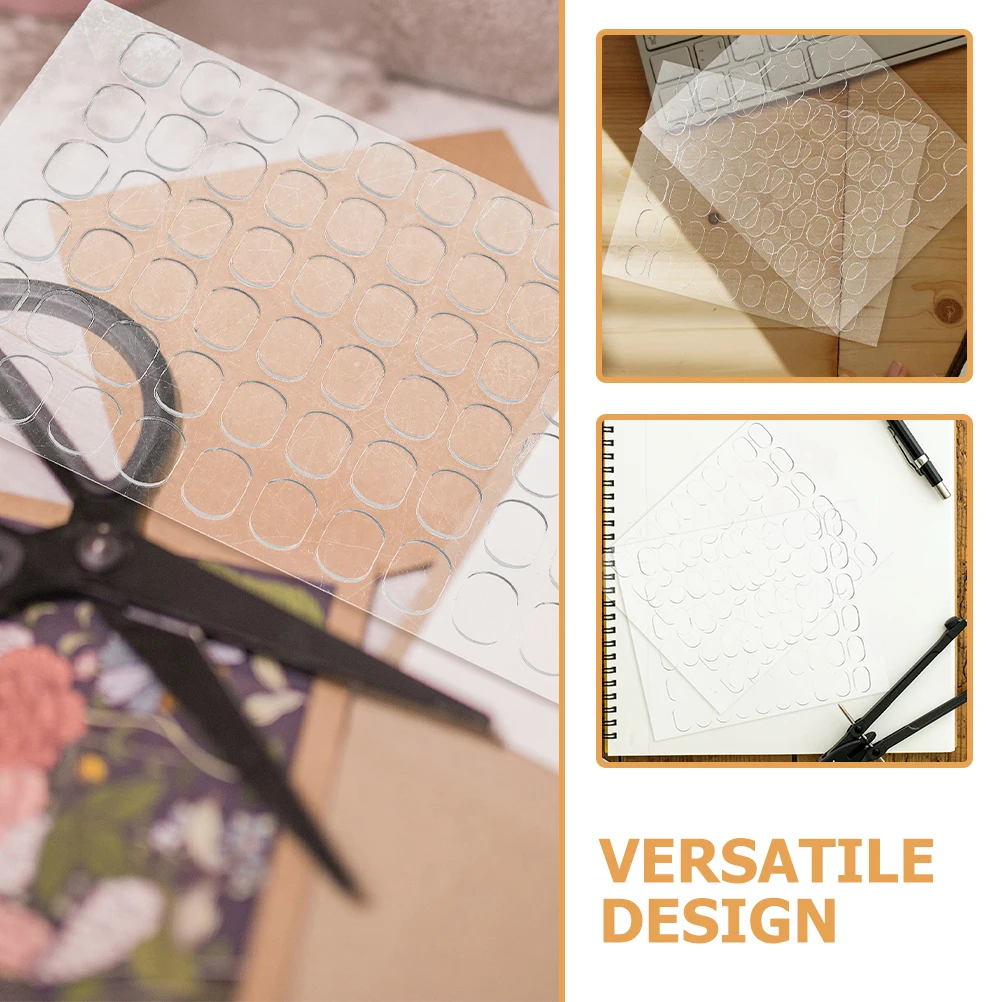 240 قطعة ملصقات لاصقة مستديرة ملصقات ترميز واضحة التصاق قوي سهلة الاستخدام زينة المناظر الطبيعية للحفلات نقاط لاصقة #1