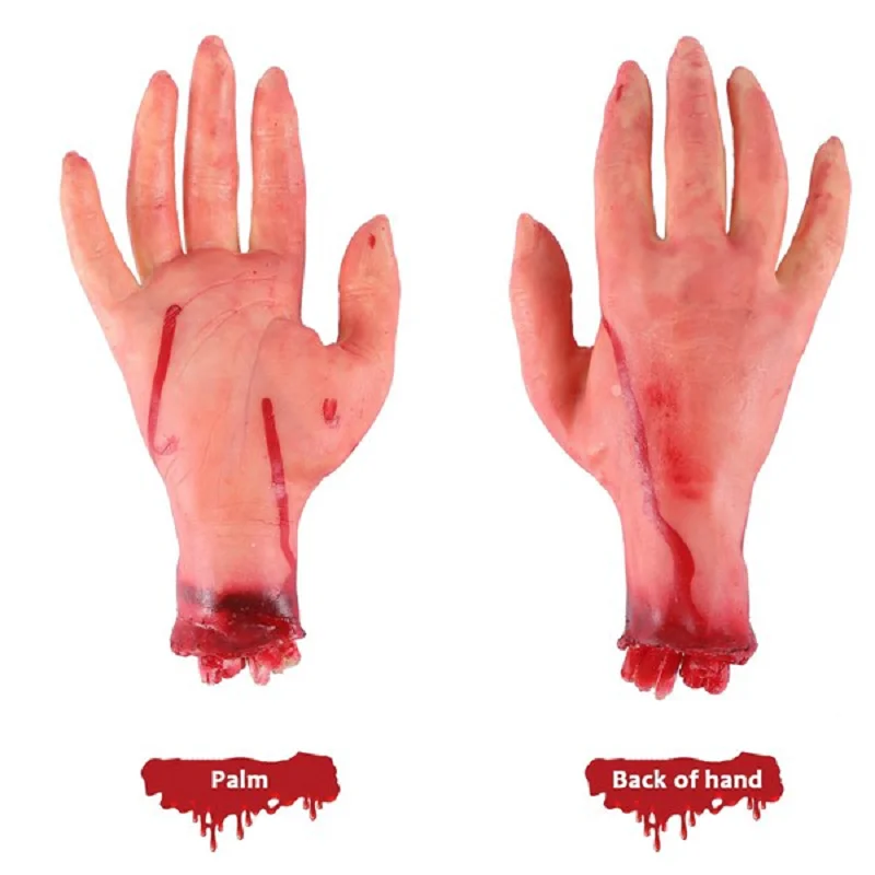 Bloody Horror Scary Halloween Prop Fake Severed Life Size Arm Hand House 19 X 10.5cm