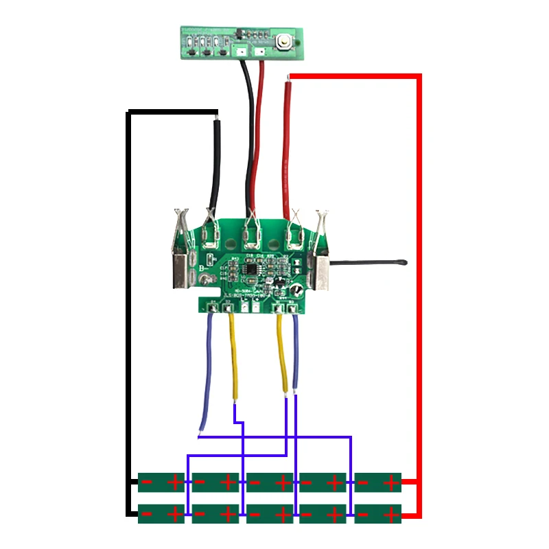 BAT618 bateria litowo-jonowa obudowa z tworzywa sztucznego ładowanie obwód ochronny płytka PCB obudowa obudowy obudowy Bosch 18V BAT610 BAT609G