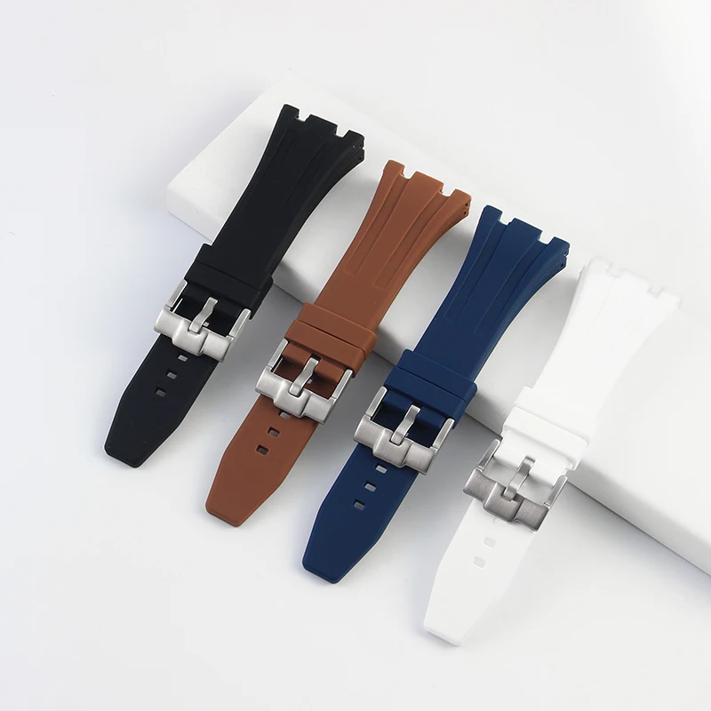 防水スポーツウォッチ,防滴シリコンゴムウォッチバンド,オーデマピウセット,ロイヤルオーク,15400, 15703, 26mm