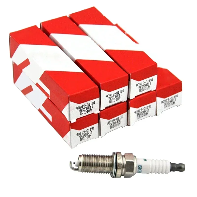 

4/6PCS Iridium Spark Plug 90919-01191 SK20HR11 for Lexus LS460 LX570 Toyota Land Cruiser Tundra Sequoia Suzuki Vitara Swift