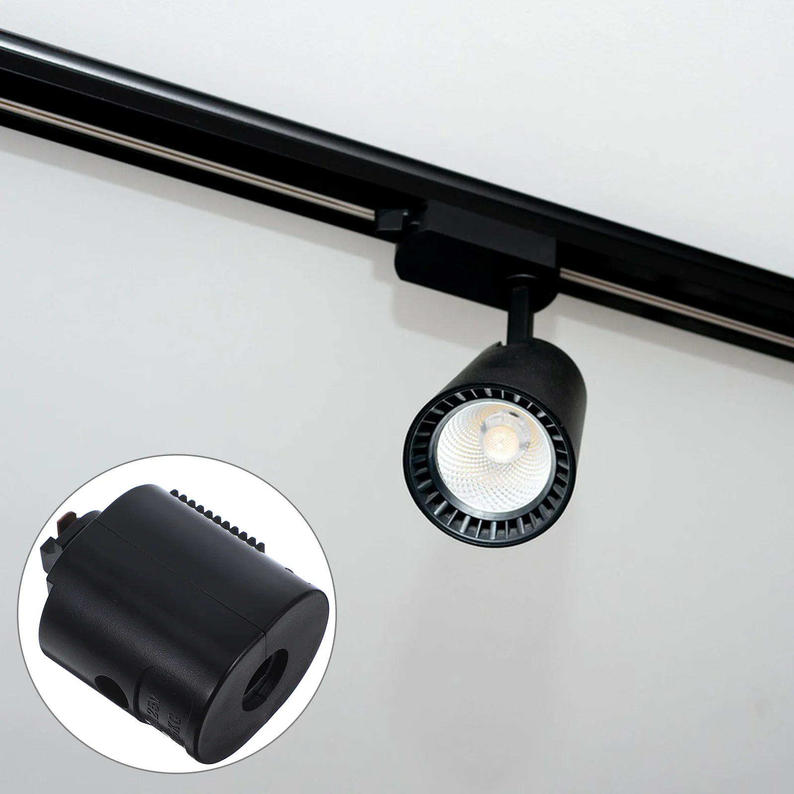 

Track Head Adapter Black Rail Lighting Accessories For Bulb Installation Portable Lighting Parts Track Light Fittings