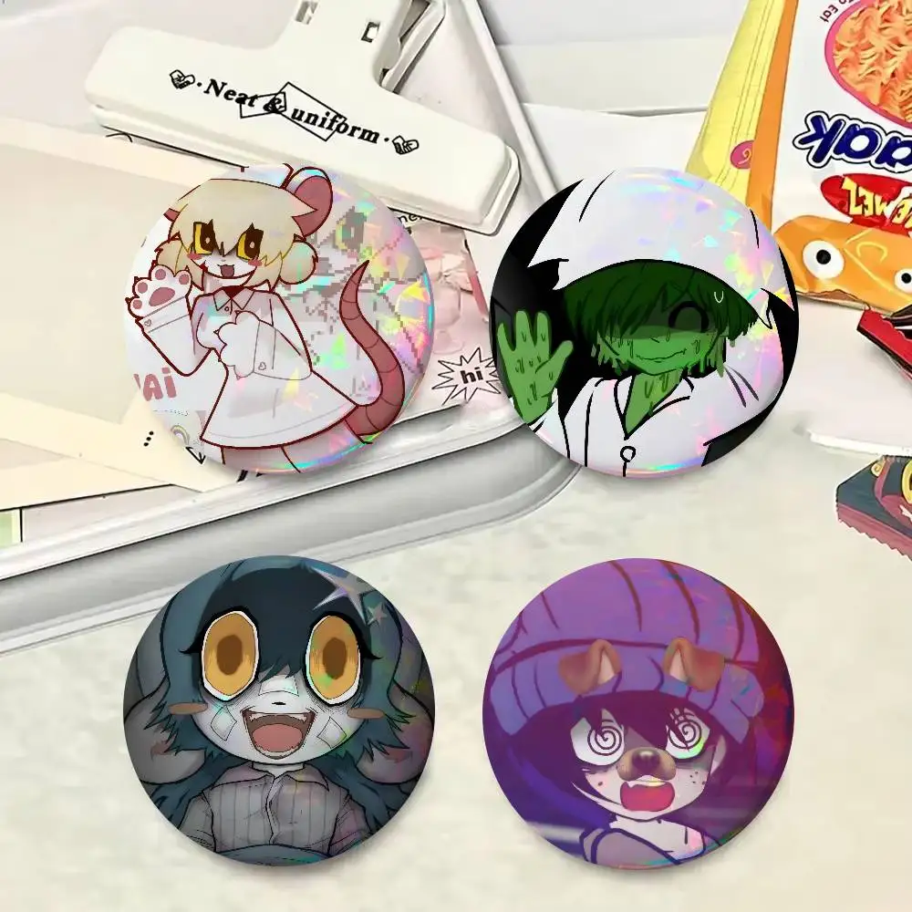 Terrible Mouse Horror Anime Game  Brooch Lapel Pin Button Badge on Bag Clothing Hat Jewelry Accessories Toys Gift