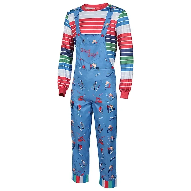 Seed of Chucky Cosplay Chucky Man Costume Movie Halloween Suit Adult Size Classic Villain Outfit for Men