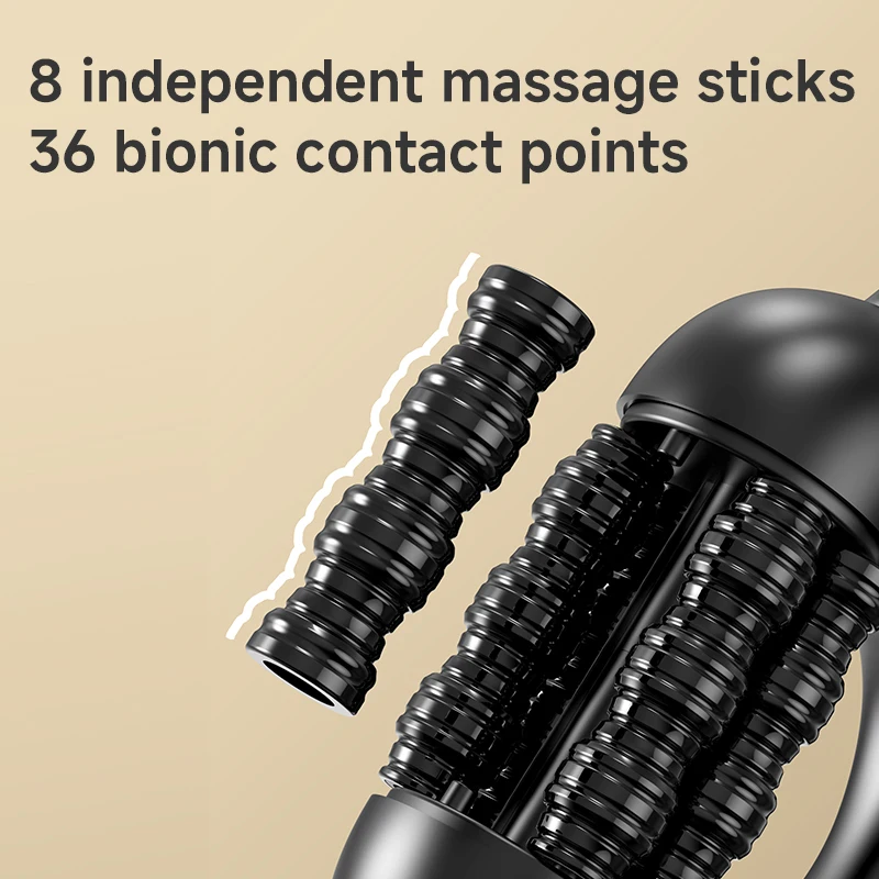 Rechargeable Electric Percussive Massager 5-Speed Powerful Deep Tissue Rolling Stick for Body Muscle Recovery And Fatigue Relief view 5