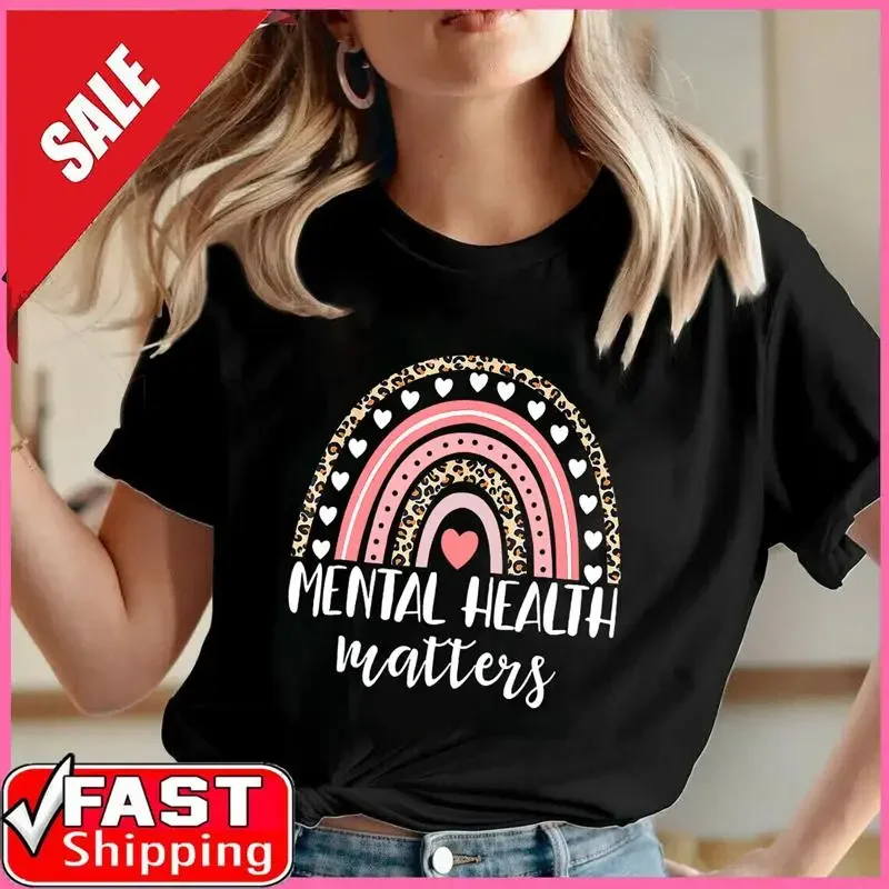 

Mental Health Matters Rainbow Spread Awareness T Shirt