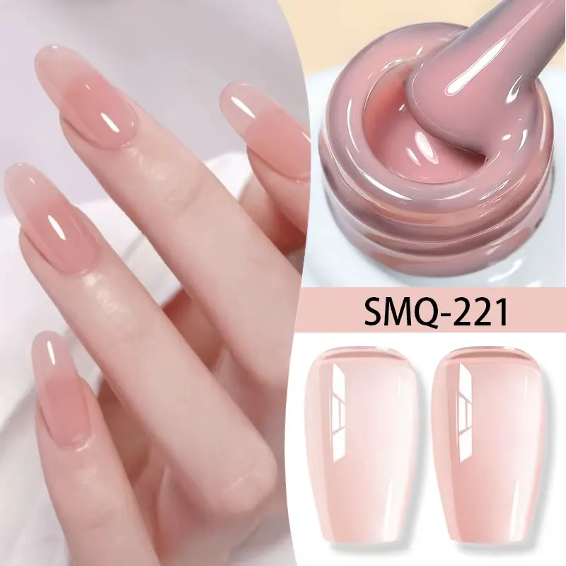 

10 мл желейный телесный гель-лак для ногтей, осенний янтарный полупрозрачный маникюр, замачиваемый УФ-светодиодный гель-лак для ногтей