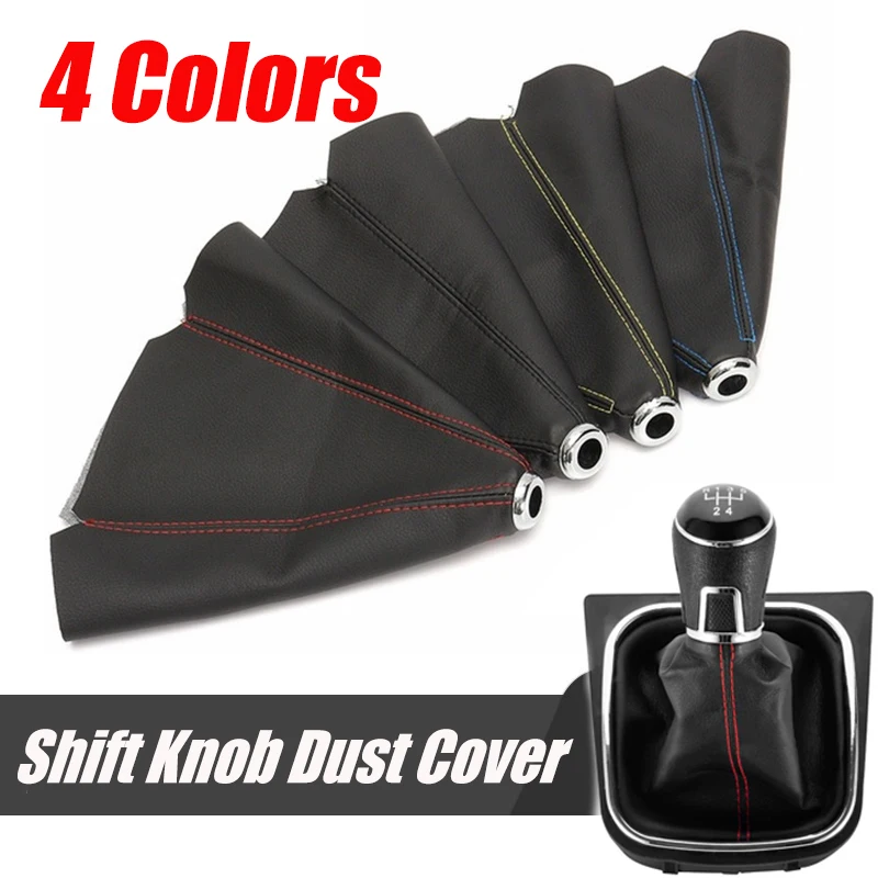 

Car Gear Shift Knob Cover PU Leather Gear Shift Knob Dust Cover Splash-Resistant & Dust-Proof Universal Car Interior Accessory
