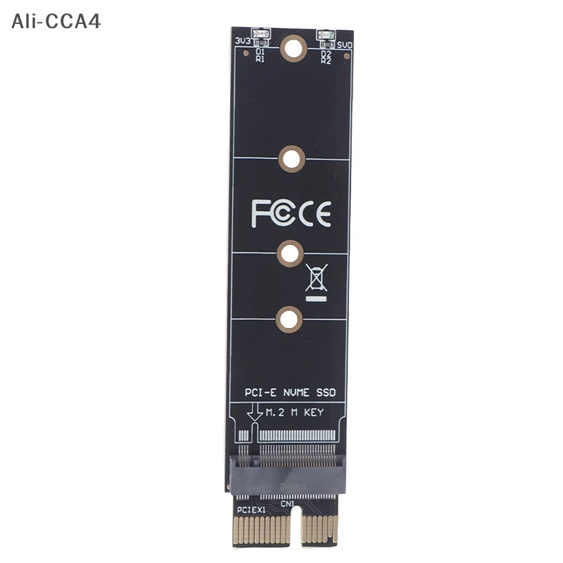 CCA4-PCIE to M2 Adapter NVMe SSD M2 PCIE X1 Raiser PCI-E PCI Express M Key Connector Internal Solid State Drive