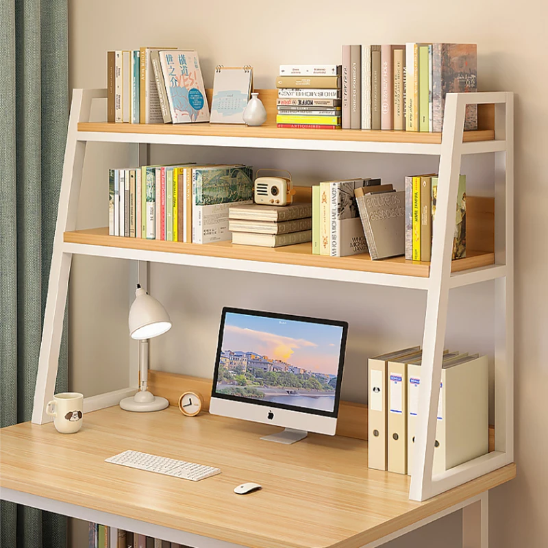 

Desk Shelves Bookcases Students Storage Multi-layer Partition Floor Small Bookcase Iron Estante Para Livros Home Furniture WKBS