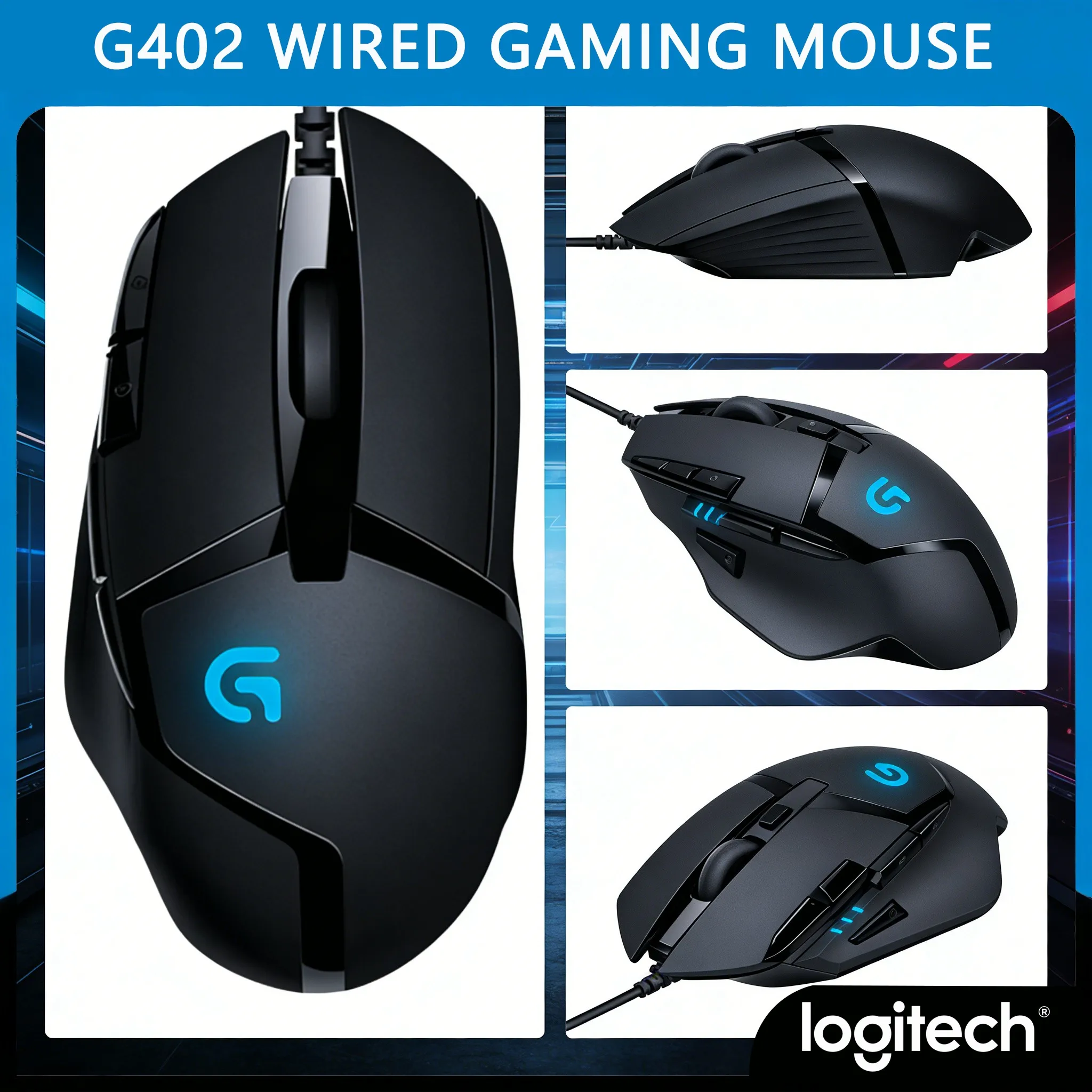 

Игровая мышь Logitech G402, специально разработанная для PUBG, LOL, CF, с высокоскоростным отслеживанием