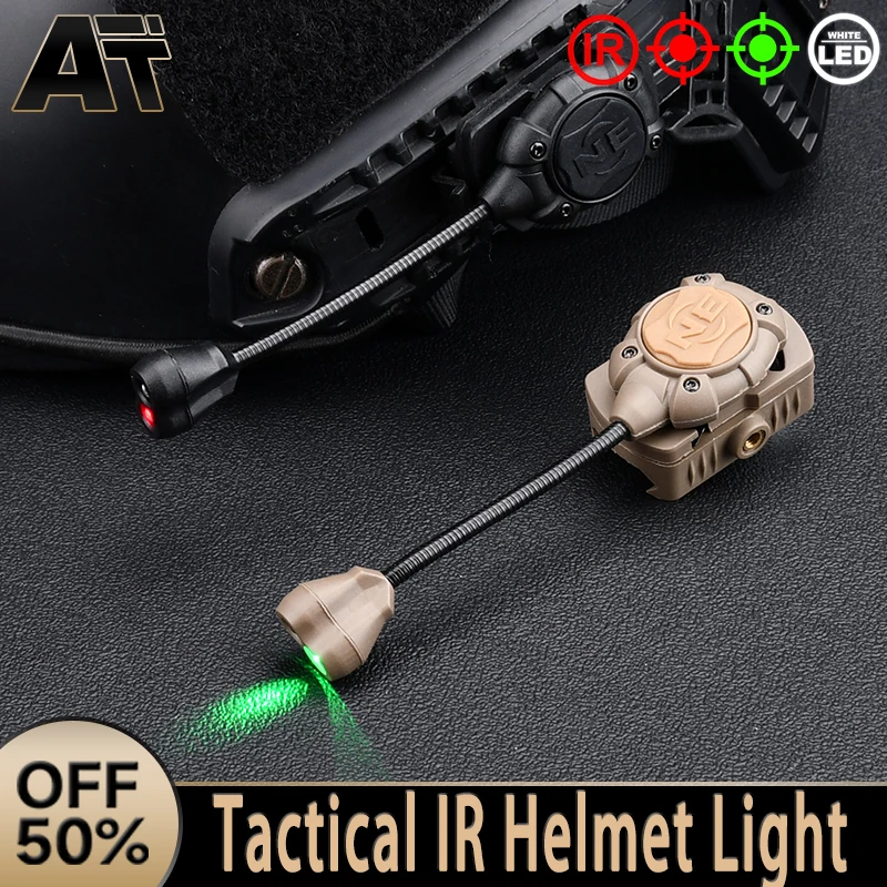 WADSN Tactical Helmet Light Strobe Red Green White With IR 3 Mode Safety Signal Light Fast Helmet Lamp Outdoor Hunting Accessory