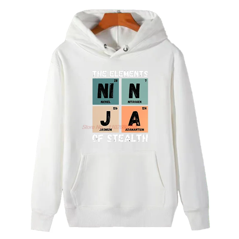 عناصر الشبح مضحك الجرافيك قمصان سويت شيرت بقلنسوة الشتاء هوديي سترة سميكة مناسبة لجميع الأعمار ملابس الشتاء الرجالية #4