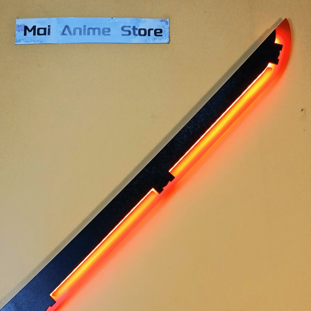 31인치 발광 사이버펑크 검 카타나 ABS 사이즈 일본 카타나 밝은 플라스틱 사무라이 검 라이트 애니메이션 코스프레 소품 장난감 선물